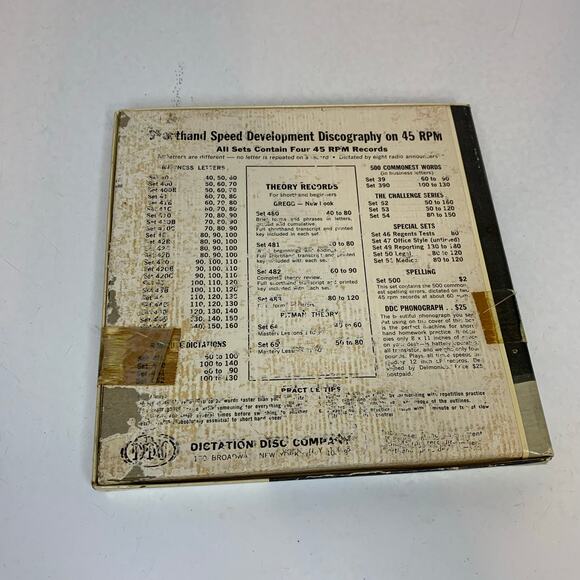 DDC Dictation Disc Set 52 45 RPM Records Shorthand Homework Practice - Picture 6 of 8